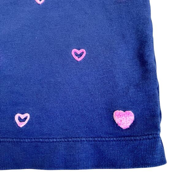 Lilly Pulitzer Girls Sz M 6-7 Mini Rami Navy Wild Heart Embroidered Sweatshirt - Picture 10 of 16
